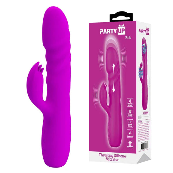 PARTY UP BOB THRUSTING VIBRATOR PURPLE