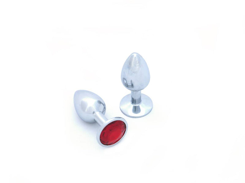 LARGE TAPERED BUTT PLUG WITH RED GEM