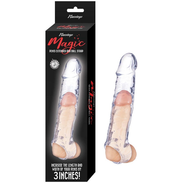 MAGIC PENIS EXTENDER SLEEVE STRETCHY CLEAR 3 INCH