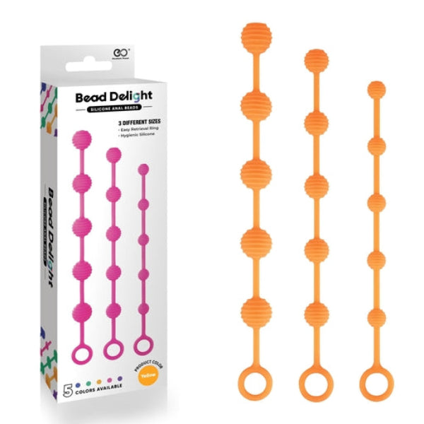 BEAD DELIGHT SILICONE ANAL BEAD KIT ORANGE
