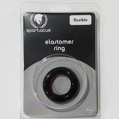 RELAXED FIT ELASTOMER COCK RING BLACK