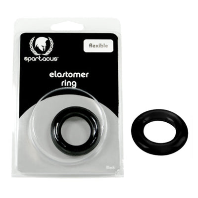 RELAXED FIT ELASTOMER COCK RING BLACK