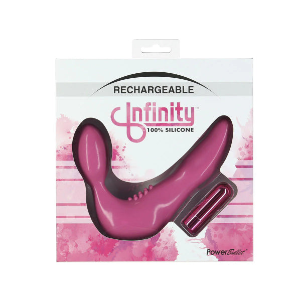 INFINITY VIBRATING STRAPLESS STRAP-ON LAVENDER
