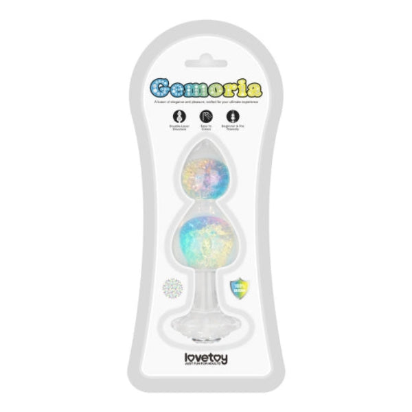 GEMORIA TRANSLUSCENT RAINBOW BUTT PLUG