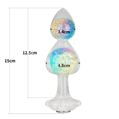 GEMORIA TRANSLUSCENT RAINBOW BUTT PLUG