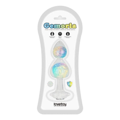 GEMORIA TRANSLUSCENT RAINBOW BUTT PLUG