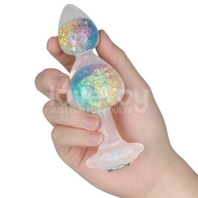 GEMORIA TRANSLUSCENT RAINBOW BUTT PLUG