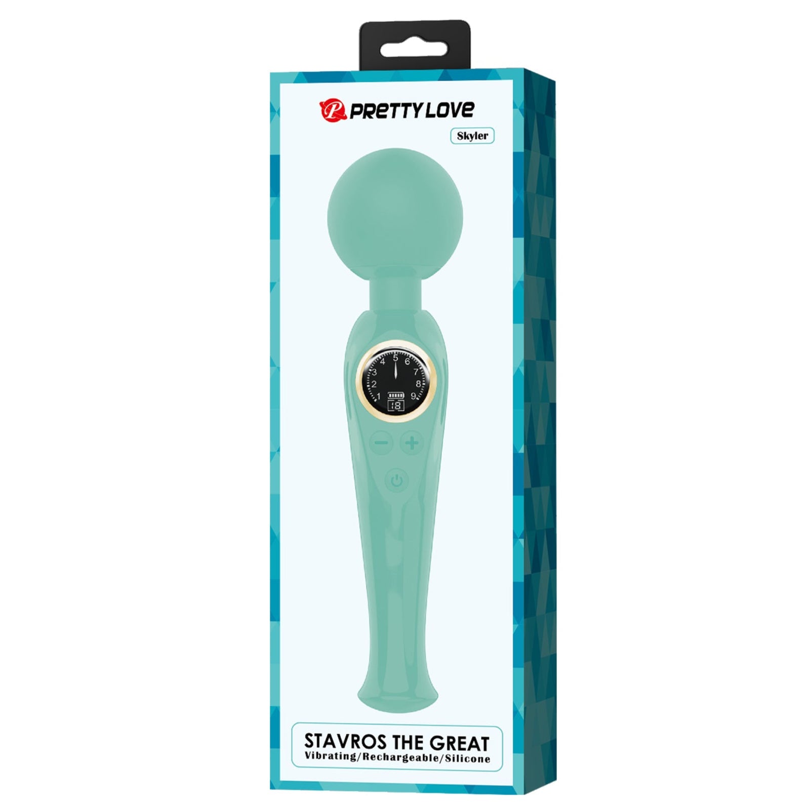 PRETTY LOVE SKYLER GREEN MASSAGER WITH LED DISPLAY