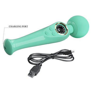 PRETTY LOVE SKYLER GREEN MASSAGER WITH LED DISPLAY