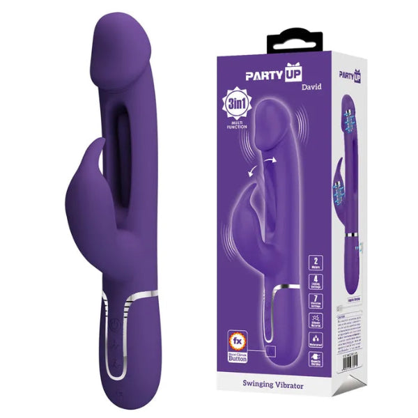 PARTY UP DAVID SWINGING VIBRATOR PURPLE