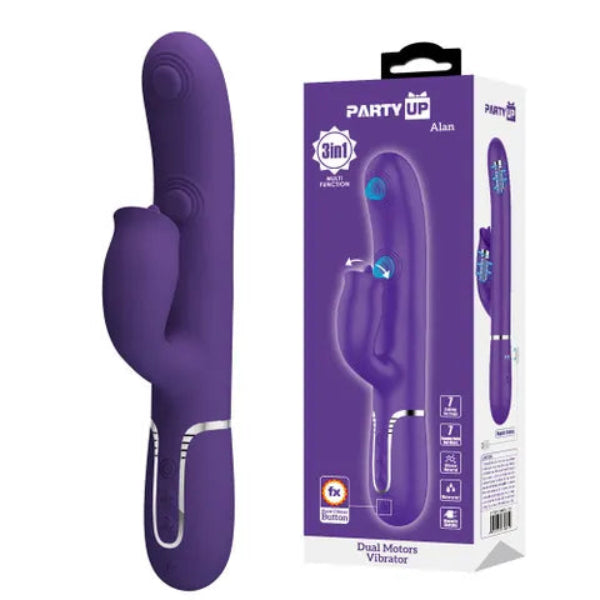 PARTY UP ALAN DUAL MOTOR VIBRATOR PURPLE