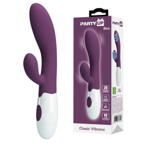 PARTY UP BEN CLASSIC RABBIT VIBRATOR PURPLE