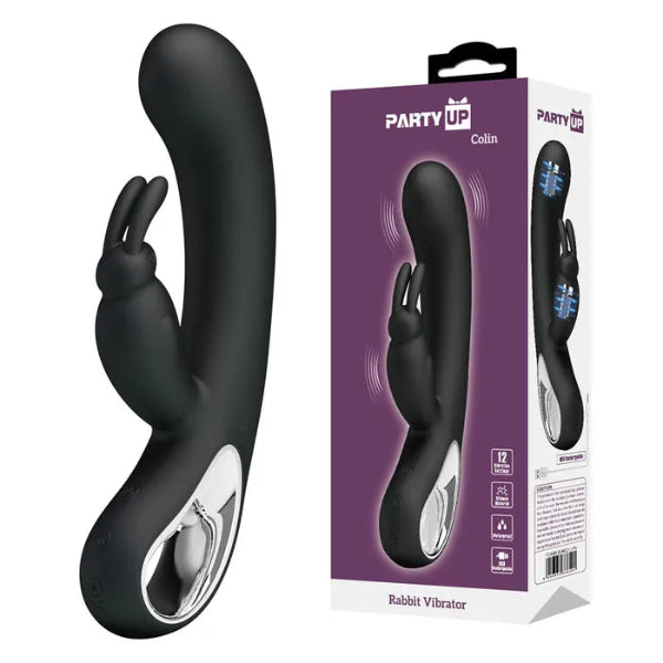 PARTY UP COLIN RABBIT VIBRATOR BLACK
