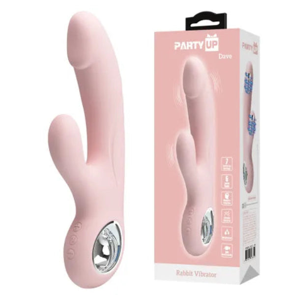 PARTY UP DAVE RABBIT VIBRATOR PINK