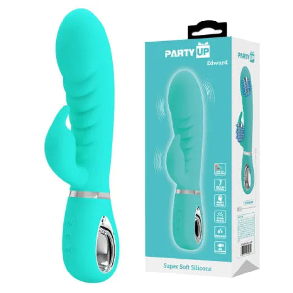 PARTY UP EDWARD RABBIT VIBRATOR TEAL