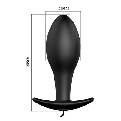 PARTY UP JASON REMOTE CONTROL VIBRATING BUTT PLUG BLACK