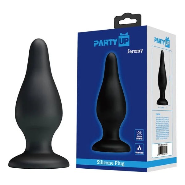 PARTY UP JEREMY MEDIUM BUTT PLUG BLACK