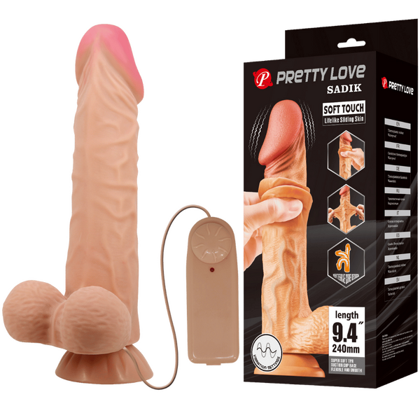 PRETTY LOVE SADIK SLIDING SKIN DONG FLESH 9.4 INCH