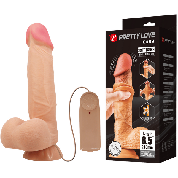 PRETTY LOVE CASS SLIDING SKIN DONG FLESH 8.5 INCH