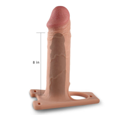 LOVETOY HOLLOW BIG 8.5 INCH STRAP ON FLESH