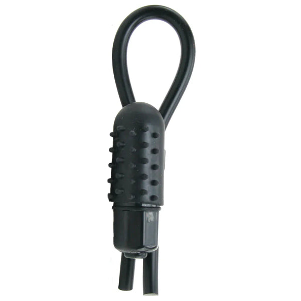 10 FUNCTION VIBRATING SILICONE STUD LASSO BLACK