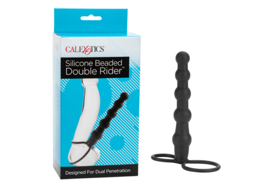 CALEXOTICS SILICONE BEADED DOUBLE RIDER BLACK