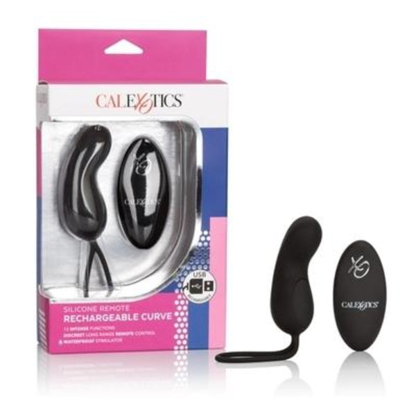 CALEX CURVE RECHARGEABLE SILICONE BULLET BLACK
