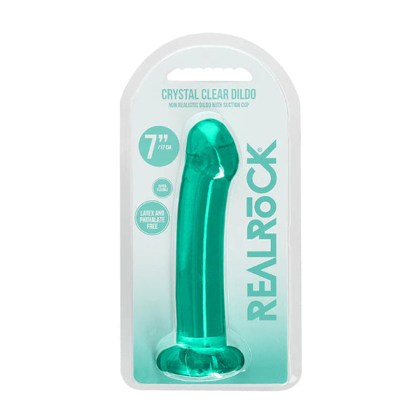 REAL ROCK NON REALISTIC DILDO TEAL 7 INCH