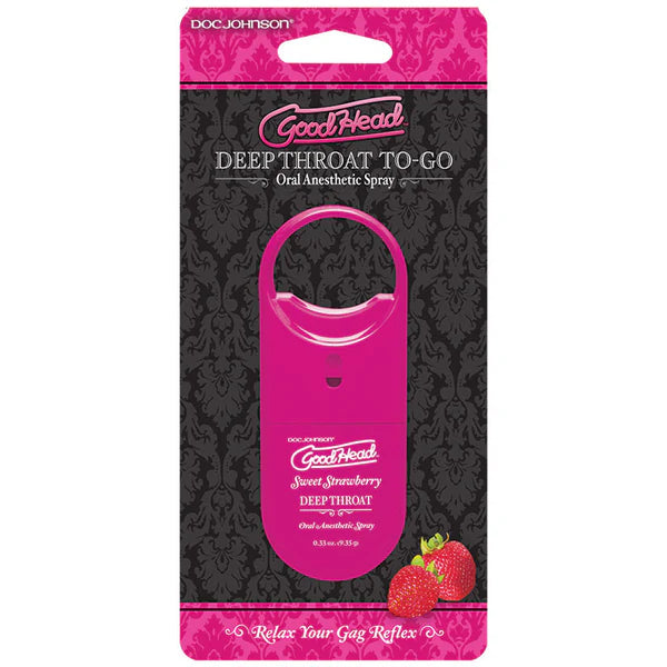 GOOD HEAD DEEP THROAT TO-GO SWEET STRAWBERRY