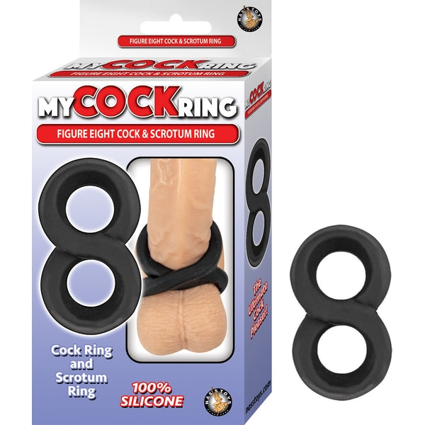 MY COCK RING FIGURE 8 SILICONE BLACK