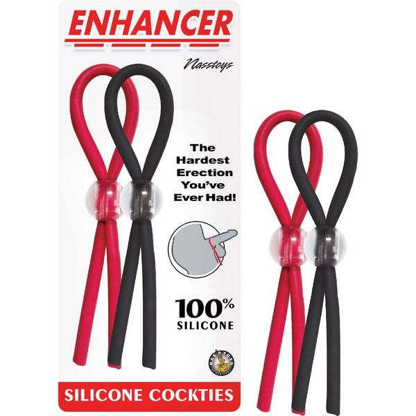 ENHANCER SILICONE ADJUSTABLE COCK TIE 2 PK