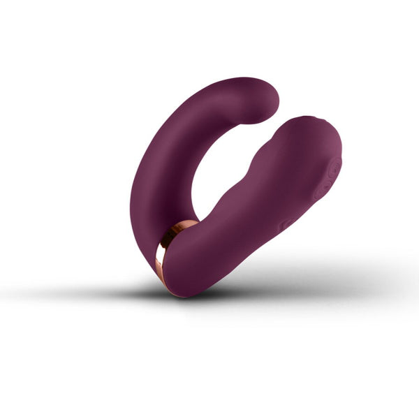 ROCKS OFF GEMINI STIMULATOR BURGUNDY