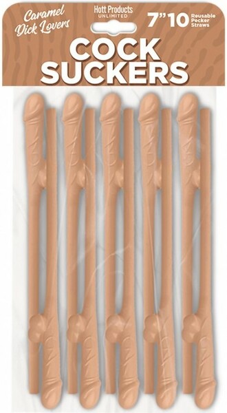 COCK SUCKERS CARAMEL STRAWS 10 PK