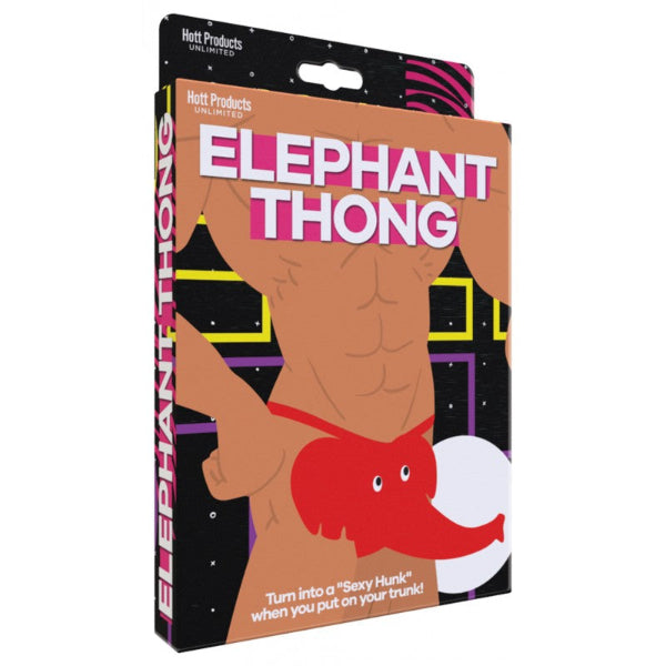 NOVELTY ELEPHANT THONG RED