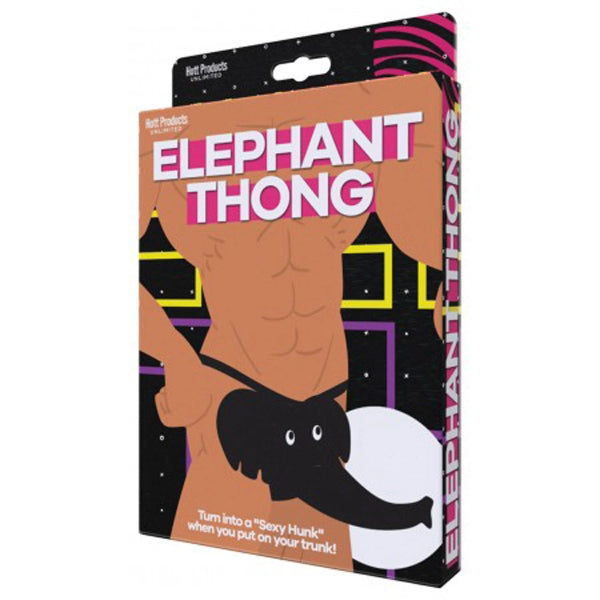 NOVELTY ELEPHANT THONG BLACK