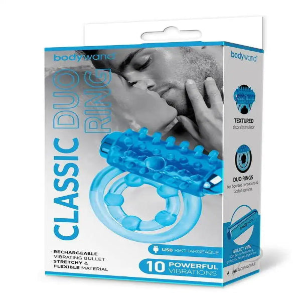 BODYWAND RECHARGEBLE CLASSIC DUO RING BLUE