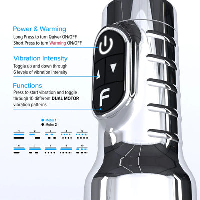 FLESHLIGHT QUIVER WARMING VIBRATING PINK MASTURBATOR