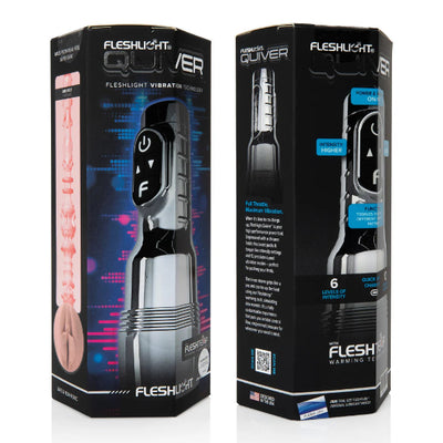 FLESHLIGHT QUIVER WARMING VIBRATING PINK MASTURBATOR