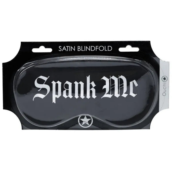 OUCH SPANK ME SATIN MASK BLACK