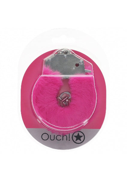 OUCH FLUFFY CUFFS HOT PINK