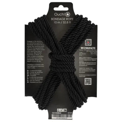 OUCH 10 M BONDAGE ROPE BLACK