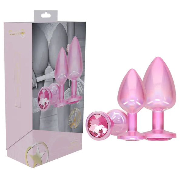 OUCH METAL ANAL PLUG SET PINK
