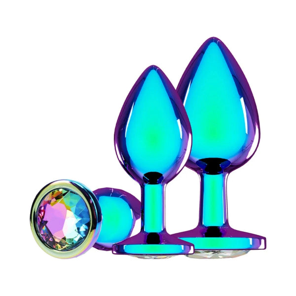 OUCH METAL ANAL PLUG SET IRIDESCENT