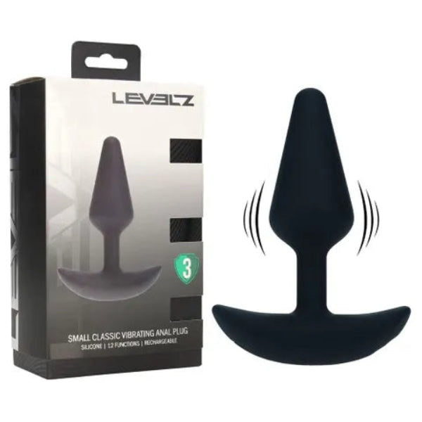 LEVELZ SMALL CLASSIC VIBRATING PLUG SILICONE BLACK