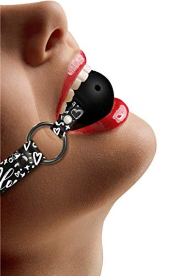OUCH BREATHABLE BALL GAG  BLACK