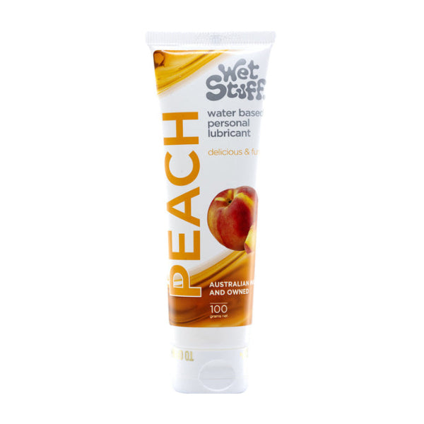 WET STUFF PEACH FLAVOURED WATER BASED LUBRICANT 100G