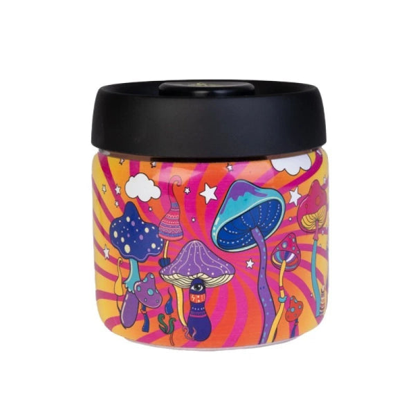 VACUMME SEALED STASH JAR MUSHROOM