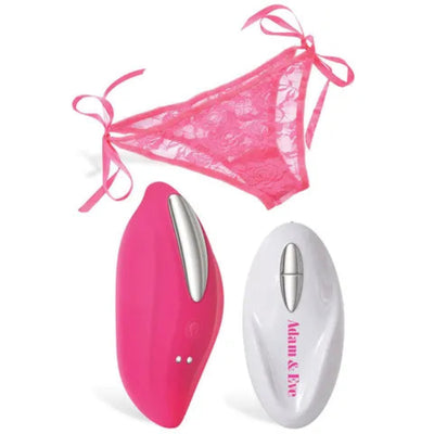 ADAM & EVE RECHARGEABLE VIBRATING PANTY W/ REMOTE