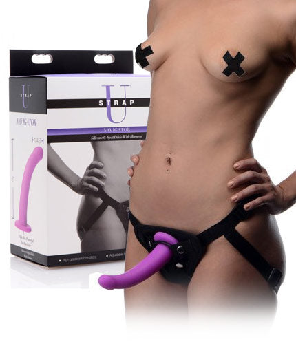 STRAP U NAVIGATOR G SPOT DILDO AND HARNESS