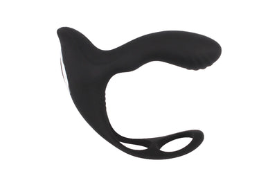 BLACK MONT C-RING & BUTT PLUG REMOTE SILICONE BLACK